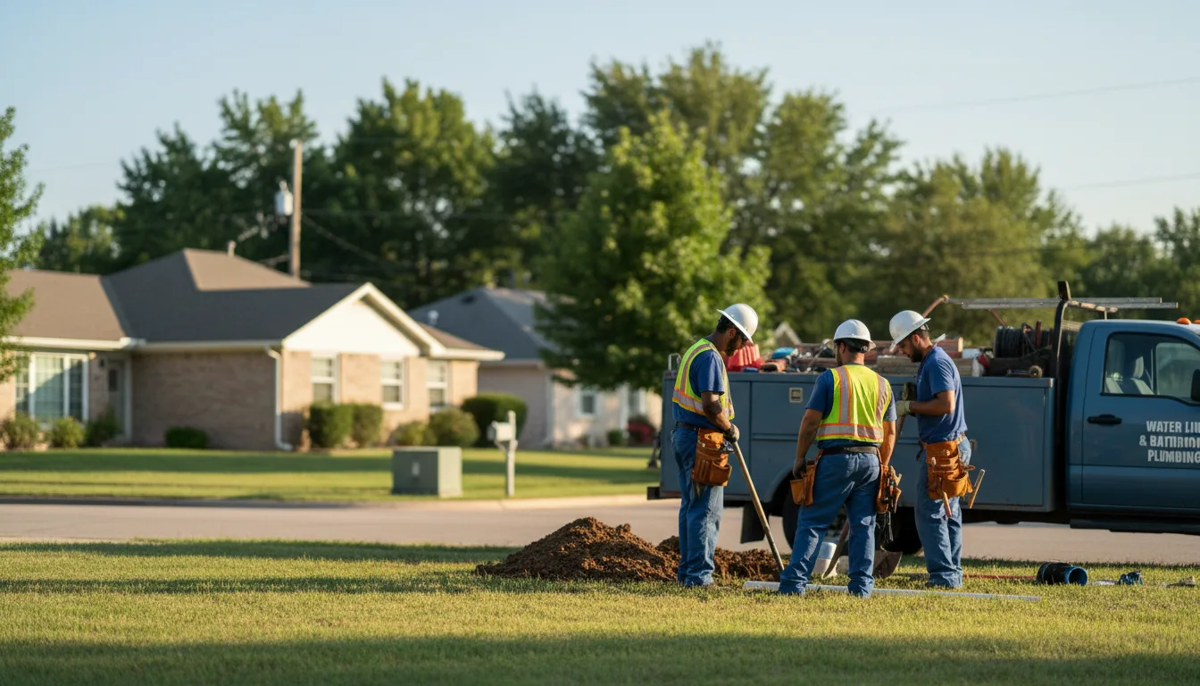Residential water line and bathroom plumbing service in Lawton, ND